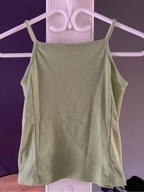 SHEIN Sage Green Ribbed Knit Top